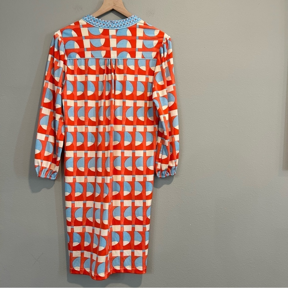 J.McLaughlin Colorful Geometric Retro Boho Shift Summer Dress Small - Picture 2 of 8